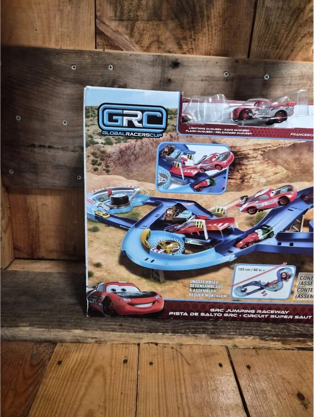 Disney Pixar Cars GRC Jumping Raceway Playset Lightning Mcqueen